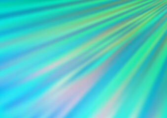 Light Blue, Green vector backdrop with long lines. Lines on blurred abstract background with gradient. Smart design for your business advert.
