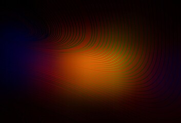 Dark Red vector background with wry lines.