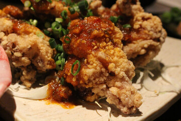 Korean fried chicken at Japanese izakaya