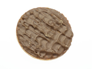 Chocolate Digestive Biscuit on a white background