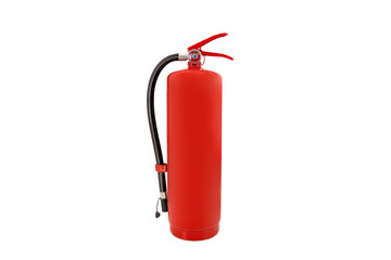 Red fire extinguishers blank or without logo isolated on white background.