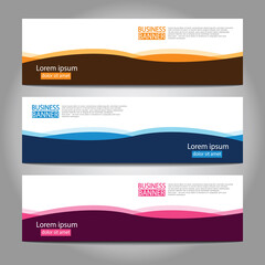 Vector abstract design web banner template. Web Design Elements - Header Design. Abstract geometric web banner template on grey background.Modern banner.