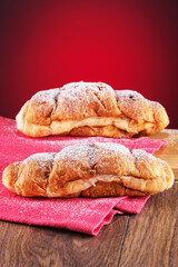 delicious wonderful freshly baked buns for morning coffee and breakfast