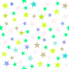 Fototapeta na wymiar seamless pattern with colorful stars
