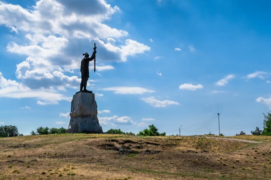 Monument to Svyatoslav Igorevich in Zaporozhye, Ukraine