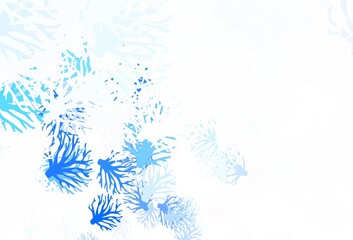 Fototapeta na wymiar Light BLUE vector doodle background with branches.