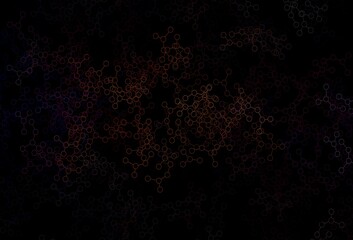 Dark Red vector texture with artificial intelligence concept.