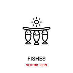 Fish vector icon. Modern, simple flat vector illustration for website or mobile app.Fishes symbol, logo illustration. Pixel perfect vector graphics	