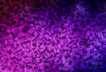 Fototapeta premium Dark Pink vector polygon abstract layout.