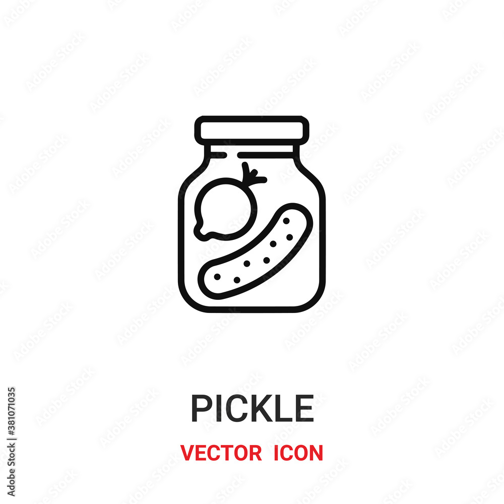 Poster pickle vector icon. modern, simple flat vector illustration for website or mobile app.cucumber pickl