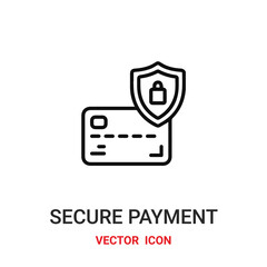 Payment secure vector icon. Modern, simple flat vector illustration for website or mobile app.Card credit security symbol, logo illustration. Pixel perfect vector graphics	