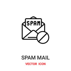 Spam mail vector icon. Modern, simple flat vector illustration for website or mobile app.Spam symbol, logo illustration. Pixel perfect vector graphics	