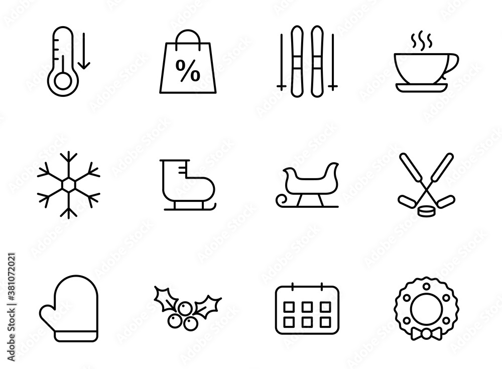 Poster clothes line vector icons isolated on white. clothes icon set for web and ui design, mobile apps and