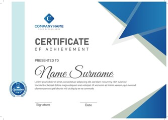 Modern certificate design for all types sectors