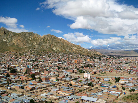 View from the hill in Oruro, Bolivia
