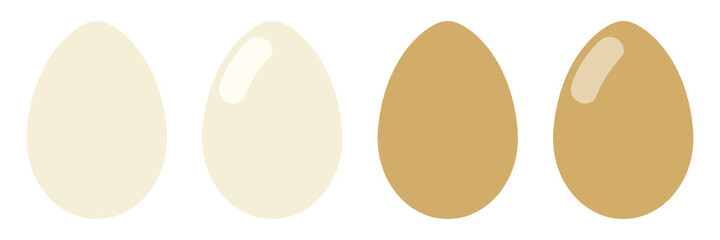Vector illustration of a set of eggs