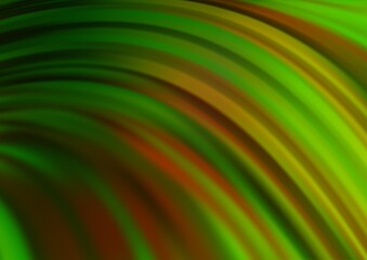 Light Green, Yellow vector background with lava shapes. Glitter abstract illustration with wry lines. The template for cell phone backgrounds.