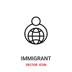 Immigrant vector icon. Modern, simple flat vector illustration for website or mobile app.Immigration symbol, logo illustration. Pixel perfect vector graphics	