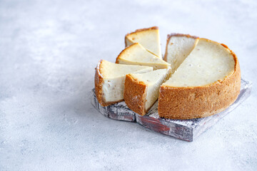 Classic cheesecake. Cream cheese cake. High quality photo.