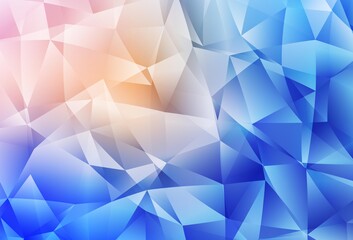 Naklejka premium Light Pink, Blue vector polygonal pattern.