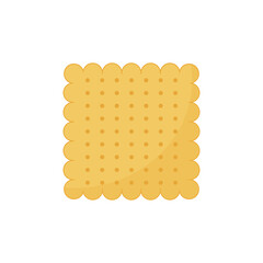 Cracker biscuit isolated on white background. Vector illustration