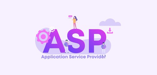 ASP application service provider. Technology of profitable trade and successful financial income distribution corporate business protection of retail product industrial loans and countering vector