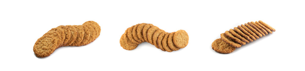 Thin Oatmeal Cookies, Healthy Cereal Crackers with Chocolate