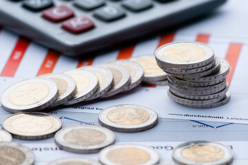 Geld mit Taschenrechner