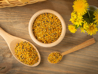 Bee Pollen, Perga, Flower Pollen Grains or Bee Bread