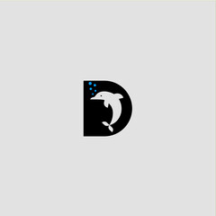D letter icon logo vector design template