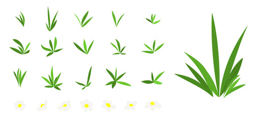 Simple stylized green grass constructor