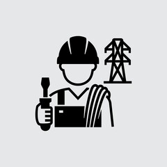 Electrician Technician Engineer Avatar Vector