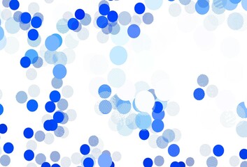 Light BLUE vector background with bubbles.