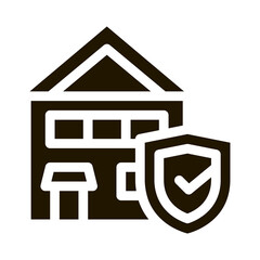 Protective House from Rat glyph icon vector. Protective House from Rat Sign. isolated symbol illustration