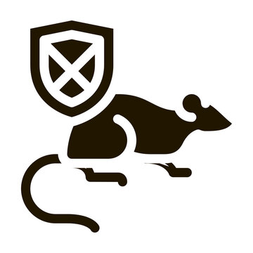 Rat Ban glyph icon vector. Rat Ban Sign. isolated symbol illustration