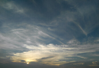 Obraz premium clouds in the sky, beautiful sunset scenery view, nature photography