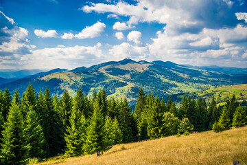 Beautiful Scenery. Carpathian Mountain range at the west of Ukraine