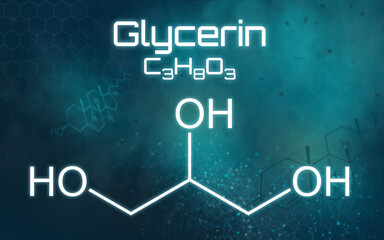 Obraz premium Chemische Formel von Glycerin