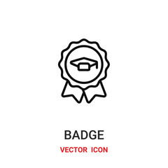 Badge vector icon. Modern, simple flat vector illustration for website or mobile app.Award symbol, logo illustration. Pixel perfect vector graphics	