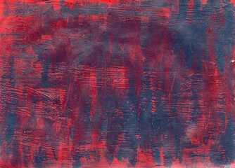 Hand drawn black and red texture. Artistic paper. Grunge style. Acrylic, gouache and watercolor. Paint soaked craft texture. Wooden texture. For background, cover, packaging, design element.