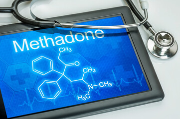 Tablet with the chemical formula of methadone