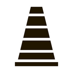 Road Cone glyph icon vector. Road Cone Sign. isolated symbol illustration