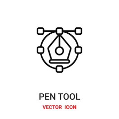 Pen tool vector icon. Modern, simple flat vector illustration for website or mobile app.Pen tool symbol, logo illustration. Pixel perfect vector graphics	