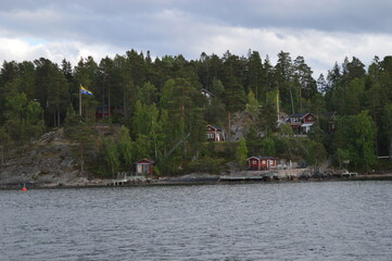 Fototapeta na wymiar The stunning islands and ocean in the Stockholm Archipelago (Skärgård) in Sweden