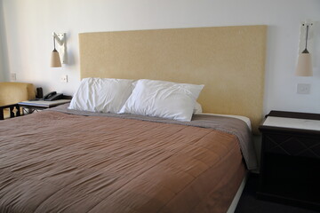 hotel room with bed