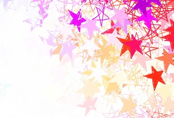 Light Multicolor vector pattern with christmas stars.