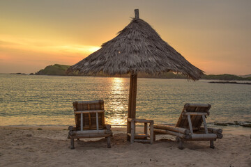 Empty beach in south Lombok, Indonesia