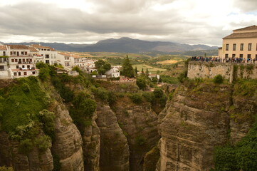 Fototapeta premium The dramatic and dangerous hiking path El Caminito Del Rey and Ronda in Spain