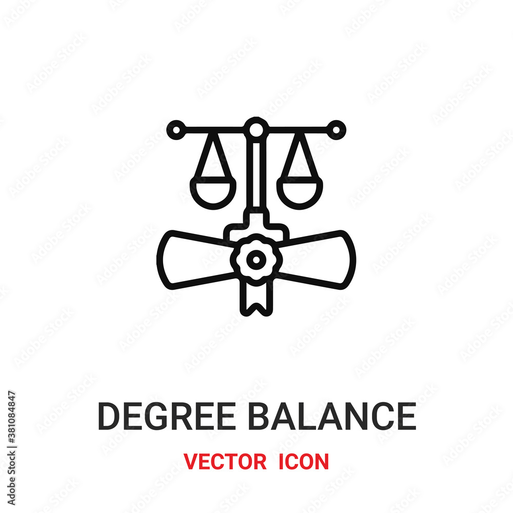 Poster digital balance icon vector symbol. scale symbol icon vector for your design. modern outline icon fo