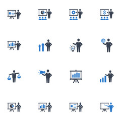 Business presentation & meeting icons - Set 1